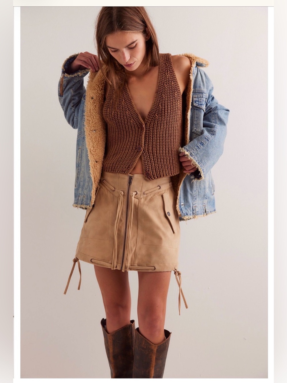 We The Free Sierra Mini Skirt. NWT